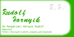 rudolf hornyik business card